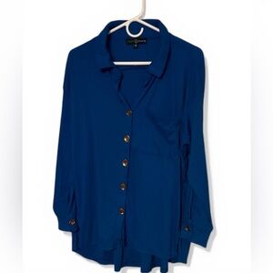 Fred David Royal Blue Button-Down Shirt